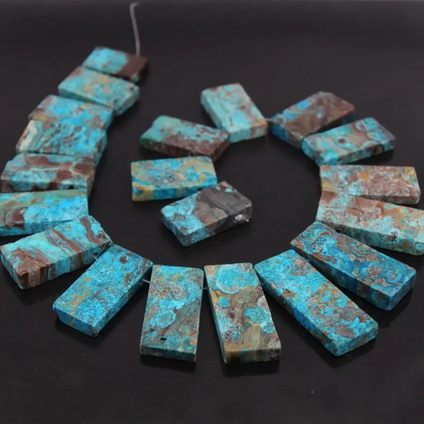 Approx20PCS/strand Large Size Natural Blue Ocean Jaspers Top Drilled Rectangular Slab Slice Nugget Beads Pendant Jewelry Making
Approx20PCS/strand Large Size Natural Blue Ocean Jaspers Top Drilled Rectangular Slab Slice Nugget Beads Pendant Jewelry Making