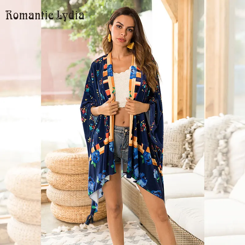 Flower Printed Drape Curved Velour Cardigan Trench Coat Women Outwear 2018 New Autumn Elegant Velvet Long Coat
Flower Printed Drape Curved Velour Cardigan Trench Coat Women Outwear 2018 New Autumn Elegant Velvet Long Coat