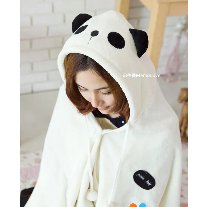 Coral Velvet Cape Plush Toy Catoon Panda Cos Shawls Otaku Cloaks Leisure Blanket Air Conditioning Blankets 160X90cm Size
Coral Velvet Cape Plush Toy Catoon Panda Cos Shawls Otaku Cloaks Leisure Blanket Air Conditioning Blankets 160X90cm Size