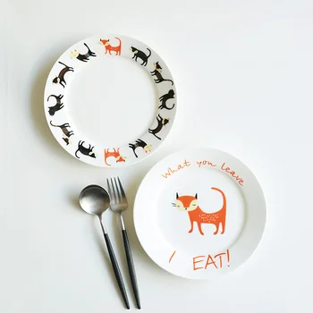 8INCH Cartoon Cat decorative plates Bone China dishes plates colors plate dish dinner fruit plate pasta European Style simple
8INCH Cartoon Cat decorative plates Bone China dishes plates colors plate dish dinner fruit plate pasta European Style simple