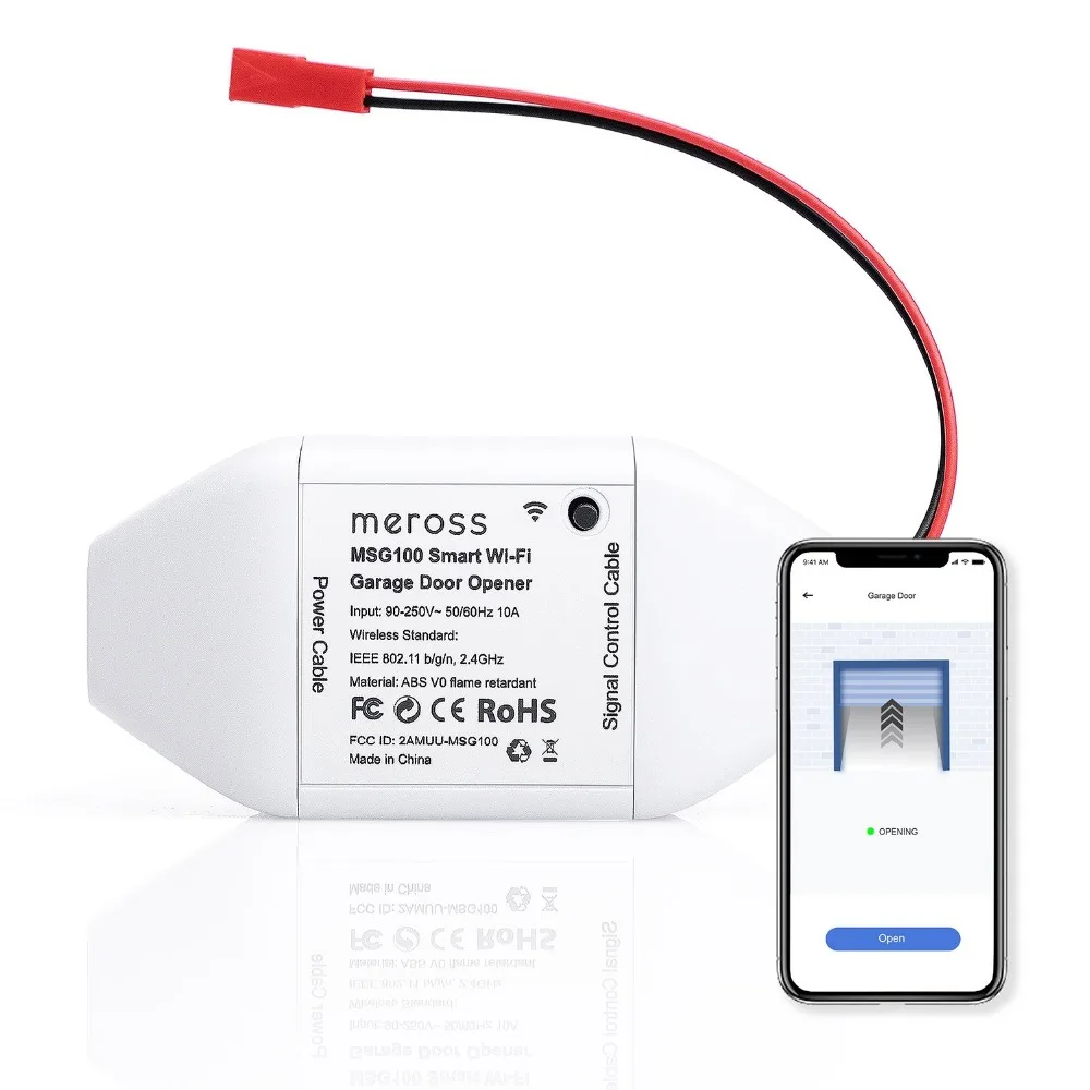 meross Smart Wi-Fi Garage Door Opener, APP Control, Compatible with Alexa, Google Assistant and IFTTT, No Hub Needed - MSG100
meross Smart Wi-Fi Garage Door Opener, APP Control, Compatible with Alexa, Google Assistant and IFTTT, No Hub Needed - MSG100