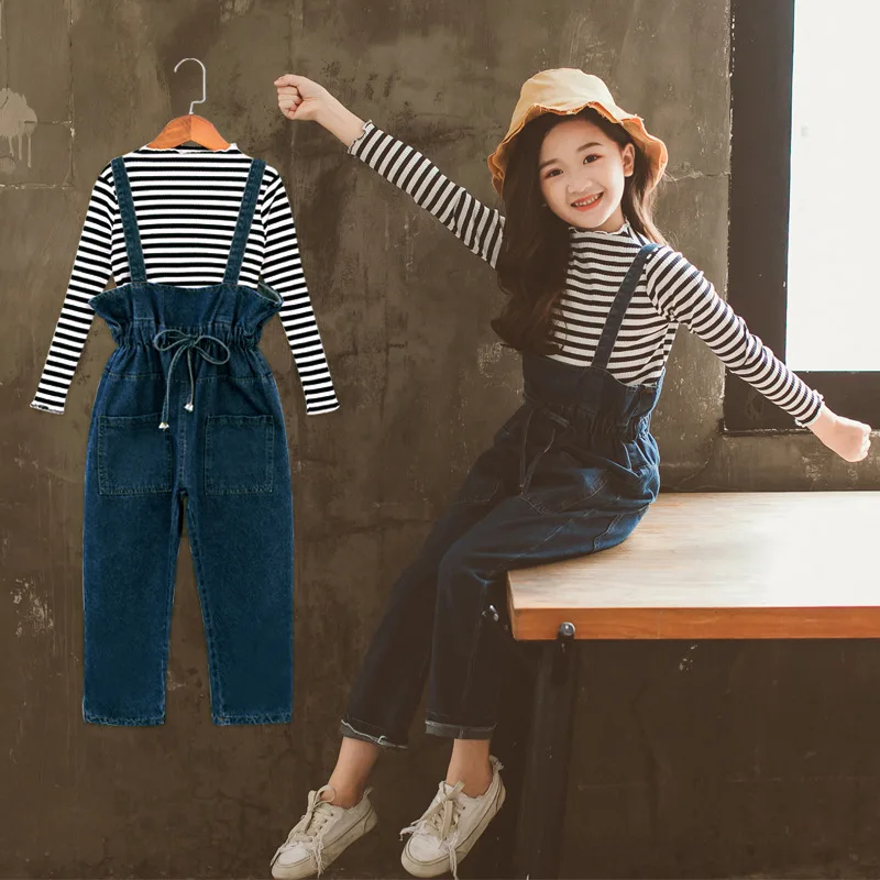 2019 New Spring Children's Set Girls Suit Stripe Top Stripe Tops and Overalls Pants Toddler Shirt and Jeans Pants Cotton,#3810
2019 New Spring Children's Set Girls Suit Stripe Top Stripe Tops and Overalls Pants Toddler Shirt and Jeans Pants Cotton,#3810