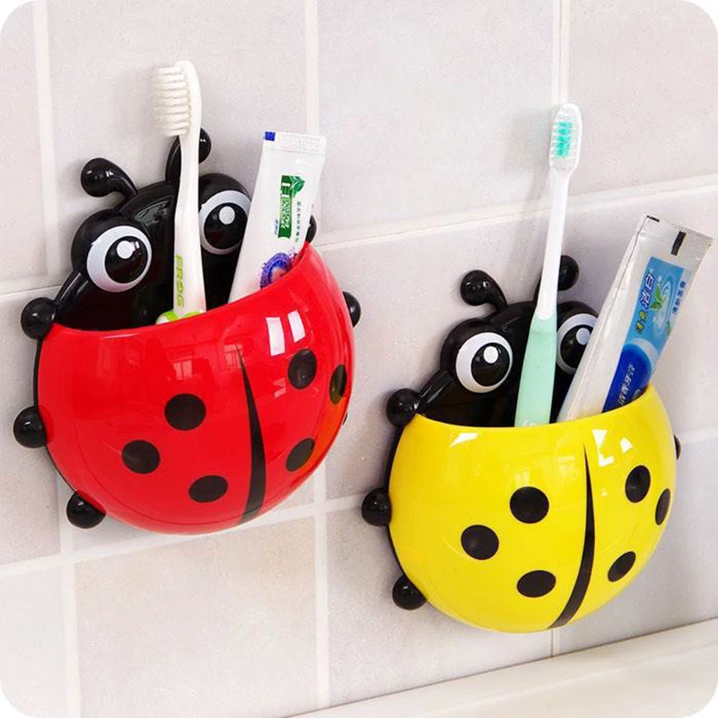 Cartoon Ladybug Sucker Children Kids Toothbrush Holder Cute 4 Colors Suction Hooks Toothbrush Wall Suction Bathroom Sets
Cartoon Ladybug Sucker Children Kids Toothbrush Holder Cute 4 Colors Suction Hooks Toothbrush Wall Suction Bathroom Sets