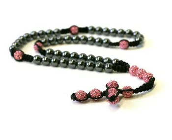 a Style Rosary Necklace for men and women Hematite & Pink Crystal Disco Ball a Jewelry the best gifts
a Style Rosary Necklace for men and women Hematite & Pink Crystal Disco Ball a Jewelry the best gifts