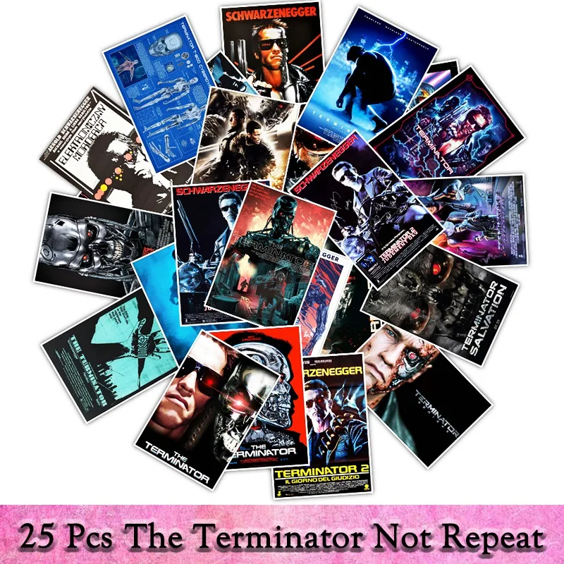 25Pcs The Terminator Stickers Graffiti Stickers For Moto car suitcase cool laptop Robot sticker For Skateboard Fridge
25Pcs The Terminator Stickers Graffiti Stickers For Moto car suitcase cool laptop Robot sticker For Skateboard Fridge
