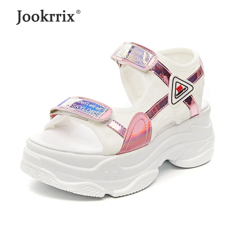 Jookrrix Women 2019 Woman Pu Leather Chunky Shoes Fashion Wedges High Thick Sole Sandals Platform Lady Brand Sandals Pink
Jookrrix Women 2019 Woman Pu Leather Chunky Shoes Fashion Wedges High Thick Sole Sandals Platform Lady Brand Sandals Pink
