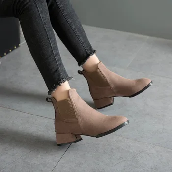GOXPACER Women Chelsea Boots Middle Heel Female Martin Boots Elastic Band Fashion Round Toe Ankle All Match Comfortable Big Size
GOXPACER Women Chelsea Boots Middle Heel Female Martin Boots Elastic Band Fashion Round Toe Ankle All Match Comfortable Big Size