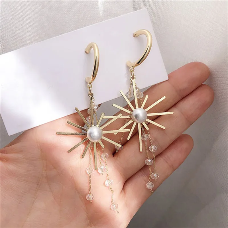 South Korean fresh pearls crystal earrings with super long tassels fairy flowers sweet and delicate earrings eardrop wholesale
South Korean fresh pearls crystal earrings with super long tassels fairy flowers sweet and delicate earrings eardrop wholesale