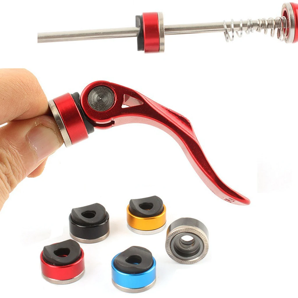 2 Pieces Durable Wheel Hub Sliders Front and Rear Skewers Quick Release Clip Bolt Lever Replacement Slider for Road MTB Bicycle