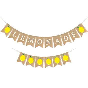 2 Pcs Burlap Banner Lemon and Lemonade Summer Themed Pull Flag for Cocktail Party Summer Party Beach Party
2 Pcs Burlap Banner Lemon and Lemonade Summer Themed Pull Flag for Cocktail Party Summer Party Beach Party