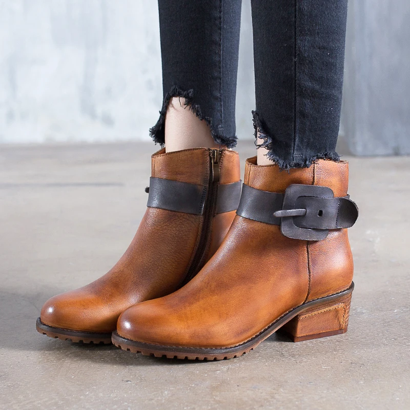 2018 VALLU Original Design Women Boots Heels Handamde Vintage Women Boots Buckle Round Toes Cowhide Leather Boots
2018 VALLU Original Design Women Boots Heels Handamde Vintage Women Boots Buckle Round Toes Cowhide Leather Boots
