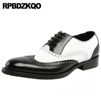 Brogue Brand Italy Pointed Toe Rubber Sole Wingtip Italian Formal Oxfords Runway Plus Size Men Black And White Dress Shoes
Brogue Brand Italy Pointed Toe Rubber Sole Wingtip Italian Formal Oxfords Runway Plus Size Men Black And White Dress Shoes