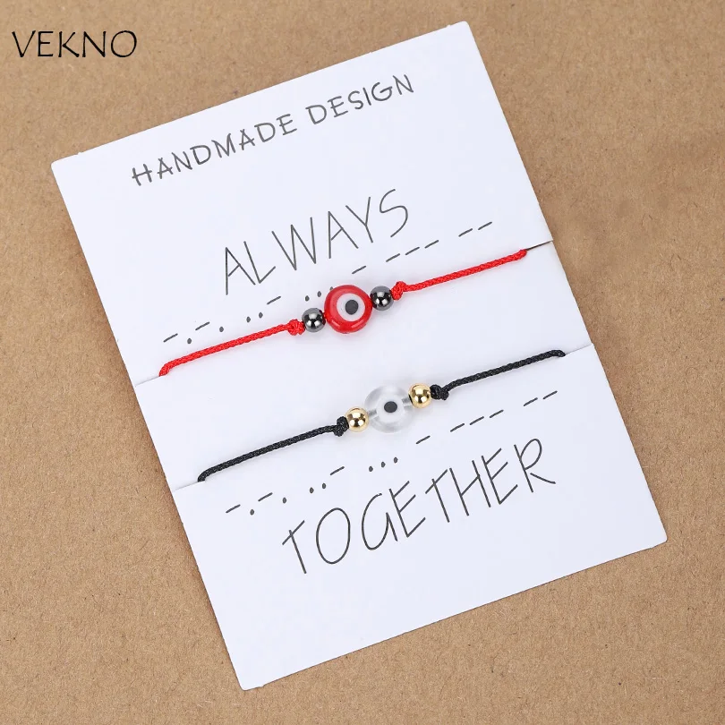 VEKNO 2PCS/Lot Lucky Blue Evil Eye Red String Bracelet Charm Unisex Spiritual Nazar bracelet for Women Men Kids Talisman Jewelry
VEKNO 2PCS/Lot Lucky Blue Evil Eye Red String Bracelet Charm Unisex Spiritual Nazar bracelet for Women Men Kids Talisman Jewelry