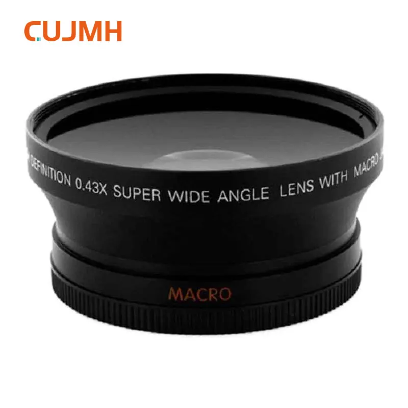 

CUJMH Digital High Definition 72MM 0.43X Wide Angle Lens with Macro Lens for Cannon Nikon any DSLR Camera Lens with 72mm Filter