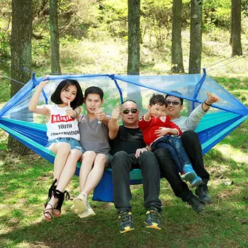 Outdoor Hammock With Mosquito Net 210T Parachute Nylon 200kg Outdoor, Indoor Camping Aerial Tent
Outdoor Hammock With Mosquito Net 210T Parachute Nylon 200kg Outdoor, Indoor Camping Aerial Tent