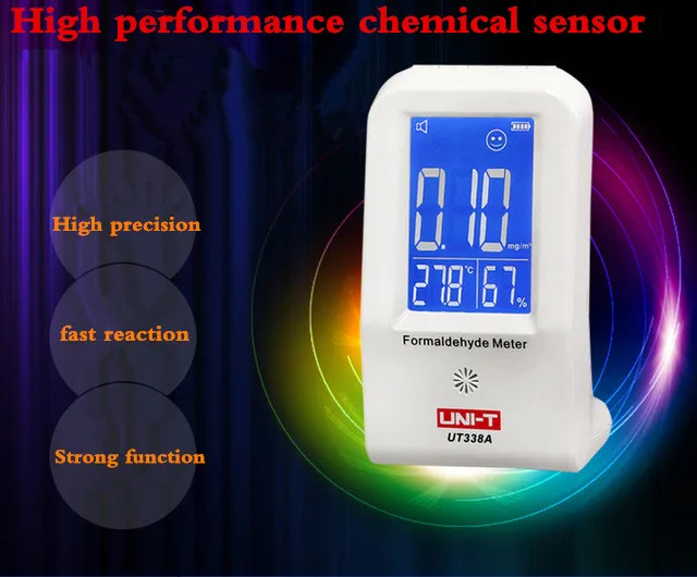 UNI-T UT338A Indoor Formaldehyde Detector LCD Display High Precision Formaldehyde Data Logger Air Monitor Hygrometer Thermometer 
UNI-T UT338A Indoor Formaldehyde Detector LCD Display High Precision Formaldehyde Data Logger Air Monitor Hygrometer Thermometer