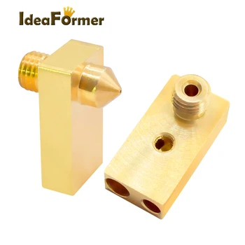 3D Printer Parts Ultimaker 2 UM2 Brass Heater Block with Nozzle Bore 0.4mm for 1.75mm filament.
3D Printer Parts Ultimaker 2 UM2 Brass Heater Block with Nozzle Bore 0.4mm for 1.75mm filament.