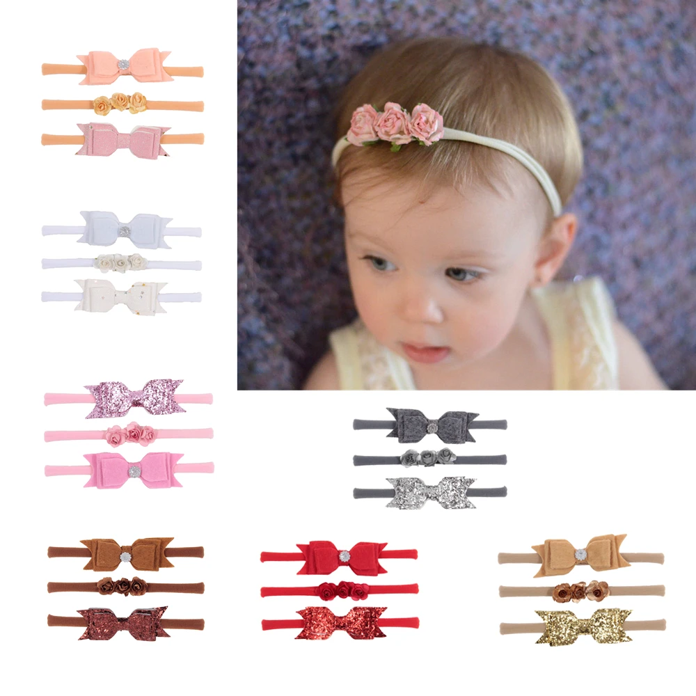 New 3pcs/lot Baby Girls Headband Set Sequin Bowknot Rose Flower Nylon Headwear Children Kids Princess Hair Accessories Gifts
New 3pcs/lot Baby Girls Headband Set Sequin Bowknot Rose Flower Nylon Headwear Children Kids Princess Hair Accessories Gifts