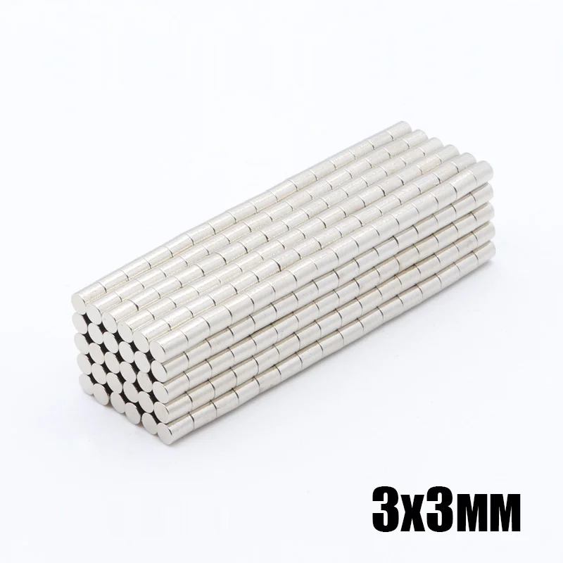 1000pcs 3x3 mm Neodymium magnet 3x3 mm Rare Earth small Strong Round permanent 3*3mm fridge Electromagnet NdFeB nickle magnetic
1000pcs 3x3 mm Neodymium magnet 3x3 mm Rare Earth small Strong Round permanent 3*3mm fridge Electromagnet NdFeB nickle magnetic