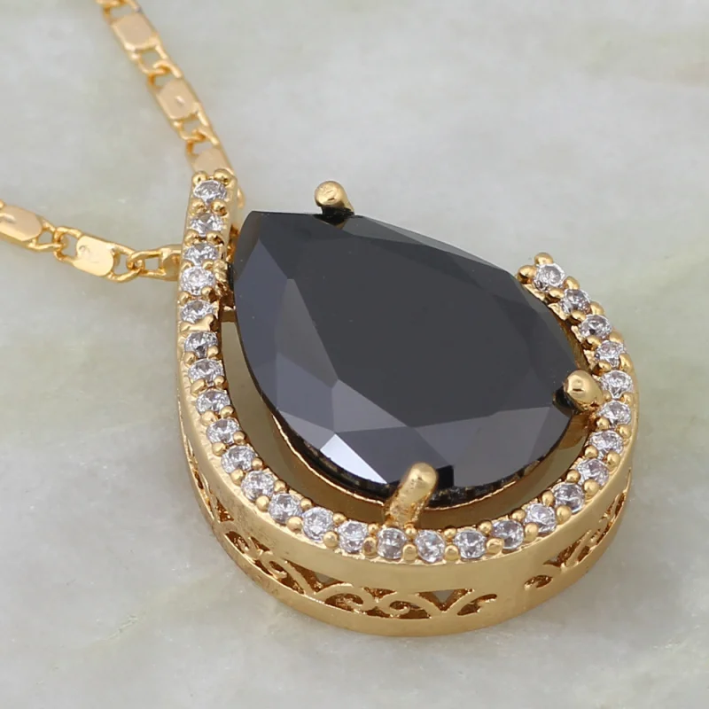 Exquisite Womens jewelry Yellow gold Fashion Jewelry Black Cubic Zirconia Necklaces & pendants JP117
Exquisite Womens jewelry Yellow gold Fashion Jewelry Black Cubic Zirconia Necklaces & pendants JP117
