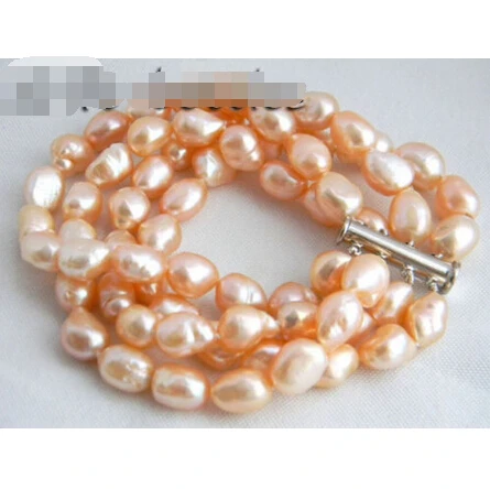 4Strands 8'' 9MM Pink Baroque Freshwater Pearl Bracelet Noble style Natural Fine jewe Fast (D) SHIPPING
4Strands 8'' 9MM Pink Baroque Freshwater Pearl Bracelet Noble style Natural Fine jewe Fast (D) SHIPPING