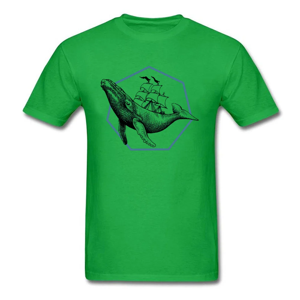 Blue whale 16244 T Shirt Short Sleeve Design Retro Men VALENTINE DAY Tops Shirt Design Tee-Shirt O-Neck 100% Cotton Blue whale 16244 green