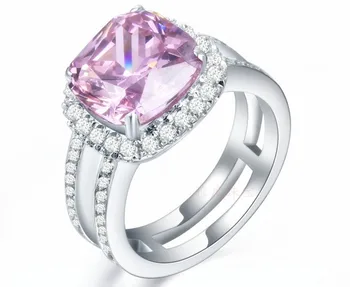 Pink Jewelry Ring Cushion Halo White Gold Jewellery for Women 3CT Female Pink Color Engagement Ring 14K Brand Lovely
Pink Jewelry Ring Cushion Halo White Gold Jewellery for Women 3CT Female Pink Color Engagement Ring 14K Brand Lovely