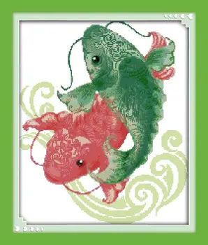 New Handmake DIY Needlework The fish leaping over the dragon gate 3 DMC Cross Stitch Kits for Embroidery Knitting Needles Crafts
New Handmake DIY Needlework The fish leaping over the dragon gate 3 DMC Cross Stitch Kits for Embroidery Knitting Needles Crafts