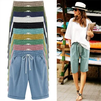 CHSDCSI Elastic Waist Women Cotton Linen Shorts Summer Loose Shorts Fashion Half Long Basic Candy Colors S-6XL Plus Size Shorts
CHSDCSI Elastic Waist Women Cotton Linen Shorts Summer Loose Shorts Fashion Half Long Basic Candy Colors S-6XL Plus Size Shorts