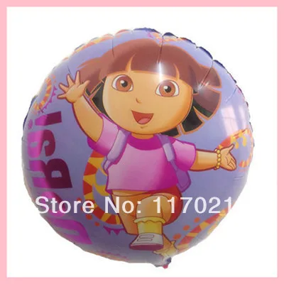 Hot Sale! 10pcs/lot Dora Round Shape Mylar Foil Balloon Party Decoration Baby Toys18 inch Cartoon Free Shipping | Игрушки и хобби