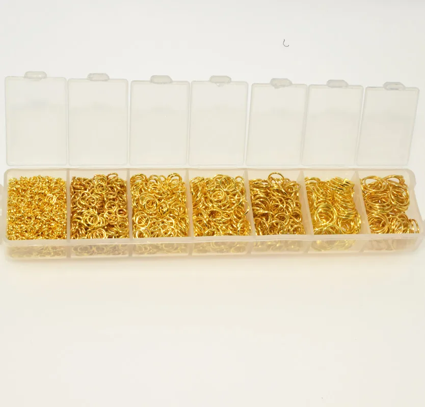 1 Box Mixed Yellow Gold Open Jump Rings 3mm-9mm (2500 PCs Assorted) For DIY Jewelry Making Jewelry Findings Set
1 Box Mixed Yellow Gold Open Jump Rings 3mm-9mm (2500 PCs Assorted) For DIY Jewelry Making Jewelry Findings Set
