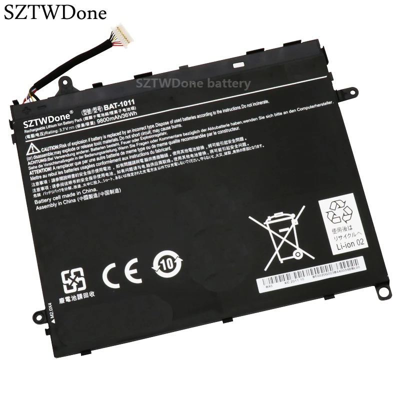 SZTWDone New BAT-1011 Tablet battery for ACER Iconia Tab A510 A700 A701 1ICP5/80/120-2 BT0020G003 3.7V 9800MAH 36WH
SZTWDone New BAT-1011 Tablet battery for ACER Iconia Tab A510 A700 A701 1ICP5/80/120-2 BT0020G003 3.7V 9800MAH 36WH