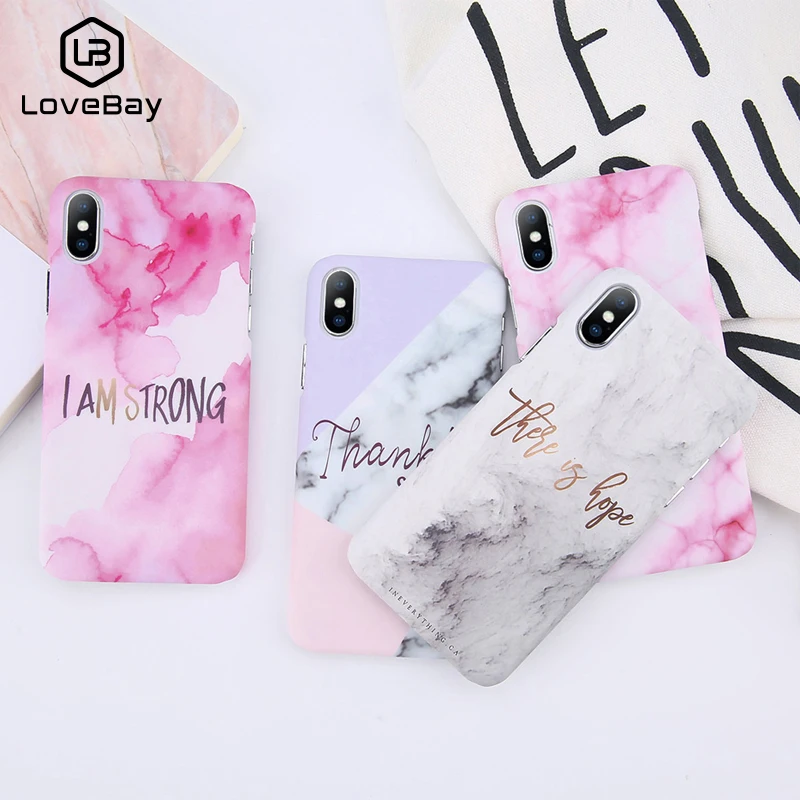 Lovebay Fashion Case For iPhone 6 6S 7 8 Plus X Case Beautiful Painted Pink Marble Letter Hard PC For iPhone 7 Phone Back Cover
Lovebay Fashion Case For iPhone 6 6S 7 8 Plus X Case Beautiful Painted Pink Marble Letter Hard PC For iPhone 7 Phone Back Cover