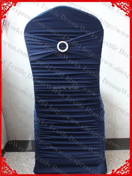 NO.23 Dark Blue Ruffled Lycra Chair Covers With Lycra Band And Tow Row Round Buckle (with pin) For Wedding Decoration & Party
NO.23 Dark Blue Ruffled Lycra Chair Covers With Lycra Band And Tow Row Round Buckle (with pin) For Wedding Decoration & Party
