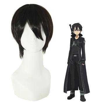 Fashion Kirigaya Kazuto 30cm Short Straight Black Synthetic Full Lace Wig Annie Cosplay Wig Sword Art Online Kirito Natural Hair
Fashion Kirigaya Kazuto 30cm Short Straight Black Synthetic Full Lace Wig Annie Cosplay Wig Sword Art Online Kirito Natural Hair
