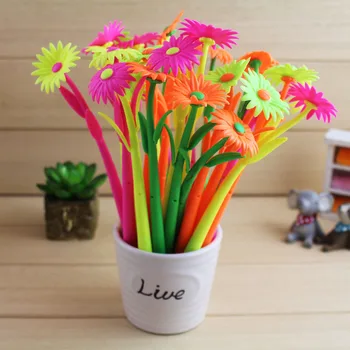 12 pcs / lot Korean version of the Creative daisy flower shape soft silicone gel pen lovely pen school students 18g
12 pcs / lot Korean version of the Creative daisy flower shape soft silicone gel pen lovely pen school students 18g