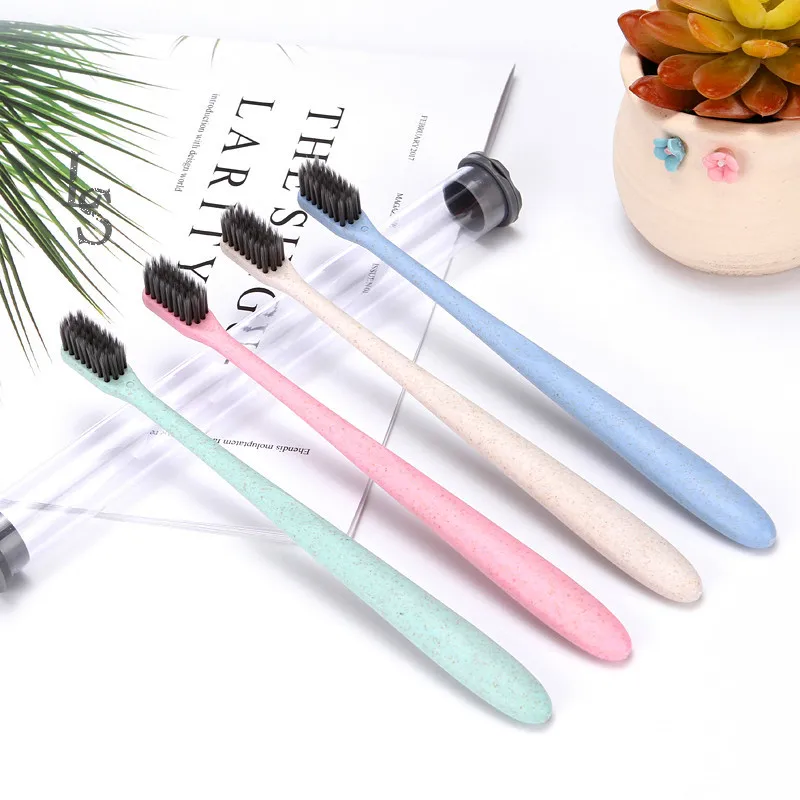 Single Pack Bamboo Charcoal Soft Hair Toothbrush with Protected Dust-proof Cover Bucket Home Minimalist Style Tooth Brush
Single Pack Bamboo Charcoal Soft Hair Toothbrush with Protected Dust-proof Cover Bucket Home Minimalist Style Tooth Brush