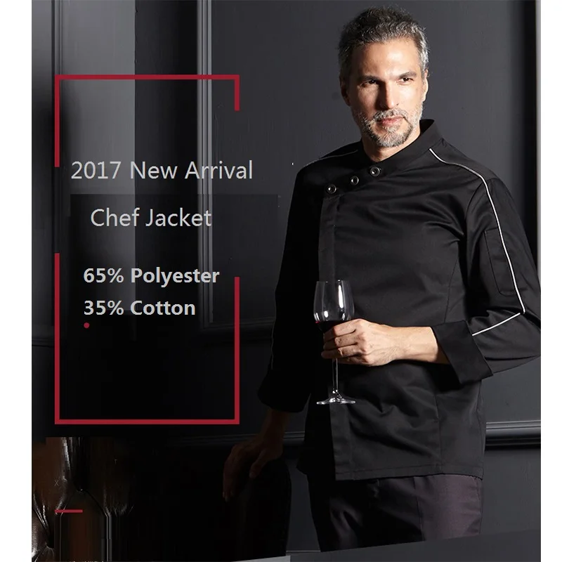 New Restaurant Kitchen Men Woman Long Sleeve Chef Jacket Chef Uniform Work Wear High Fabric Professional Top Cook Uniform
New Restaurant Kitchen Men Woman Long Sleeve Chef Jacket Chef Uniform Work Wear High Fabric Professional Top Cook Uniform