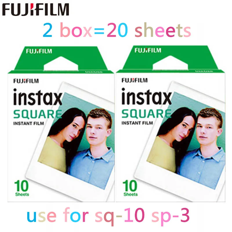 2018 Подлинная Fujifilm Instax 20 Лист квадратная пленка белая краевая фотобумага для