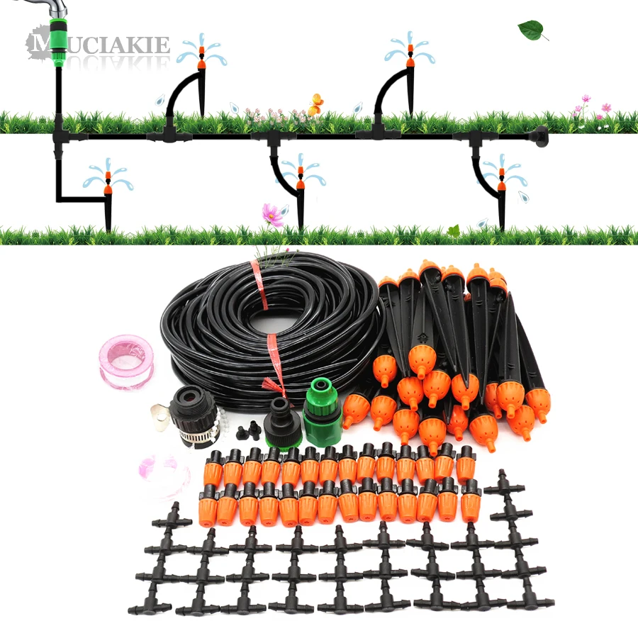 MUCIAKIE 25M DIY Micro Drip Irrigation Watering Kits System with Adjustable Drippers Automatic Controller for Garden Greenhouse
MUCIAKIE 25M DIY Micro Drip Irrigation Watering Kits System with Adjustable Drippers Automatic Controller for Garden Greenhouse