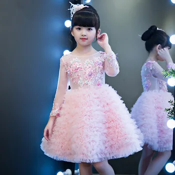 Long Sleeve Children's Mesh Ball Gown Dress 2018 New Cute Girls Wedding Gowns Lace Up Emboridery Communion Party Dresses JF588
Long Sleeve Children's Mesh Ball Gown Dress 2018 New Cute Girls Wedding Gowns Lace Up Emboridery Communion Party Dresses JF588