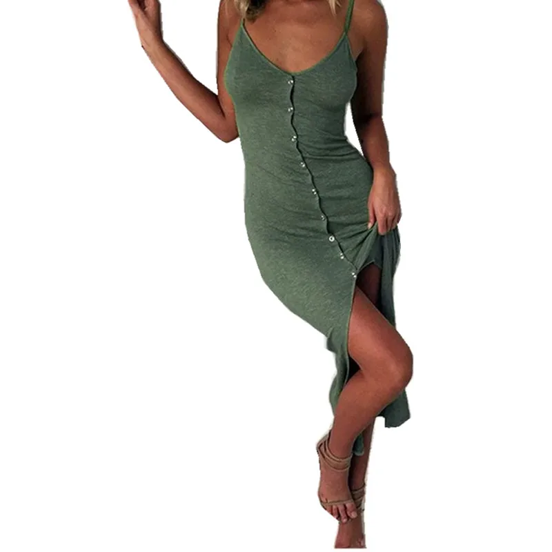 Lossky Women's Summer Dress 2018 Casual Sexy Strap V-Neck Button Split Dress Sleeveless Sheath Women's Maxi Dress 7 Colors S-XL
Lossky Women's Summer Dress 2018 Casual Sexy Strap V-Neck Button Split Dress Sleeveless Sheath Women's Maxi Dress 7 Colors S-XL
