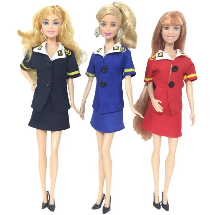 28-30CM Doll Stewardess uniforms Fashion Police Clothes Party Outfit Formal dress for girl's gift
28-30CM Doll Stewardess uniforms Fashion Police Clothes Party Outfit Formal dress for girl's gift