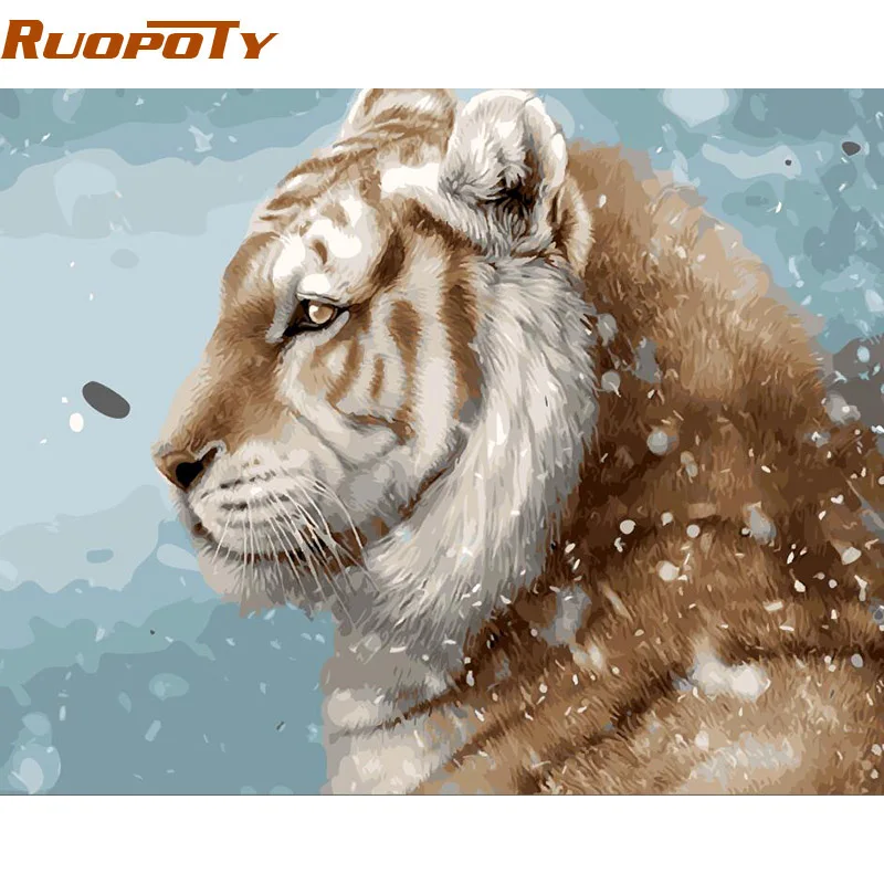 RUOPOTY diy Frame Tiger Animals DIY Painting By Numbers Kit Painting Calligraphy HandPainted Wall Art Unique Gift Box Send 40x50
RUOPOTY diy Frame Tiger Animals DIY Painting By Numbers Kit Painting Calligraphy HandPainted Wall Art Unique Gift Box Send 40x50