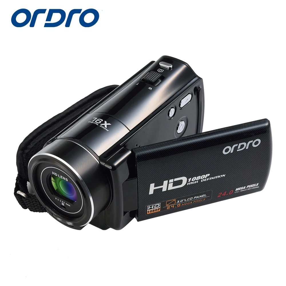 Фото Цифровая видеокамера Ordro HDV-V7 Wi-Fi 1080P Full HD 24-мегапиксельная 16-кратный зум запись