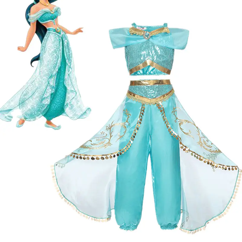 Girl Dress Arabian Princess Jasmine Dress up Rapunzel Costume Children Sequin Elsa Anna Cosplay Clothes Kid Halloween Party 6T
Girl Dress Arabian Princess Jasmine Dress up Rapunzel Costume Children Sequin Elsa Anna Cosplay Clothes Kid Halloween Party 6T