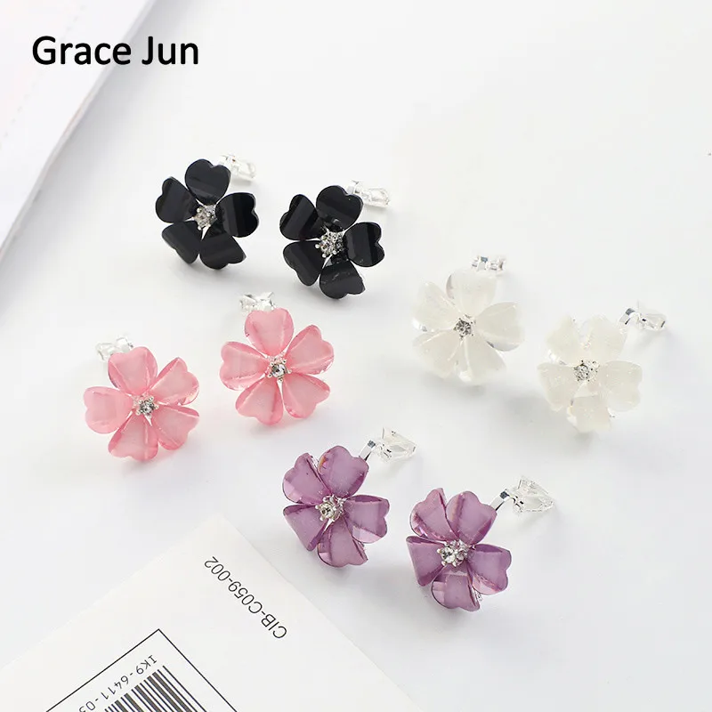 Grace Jun Korea Style Flower Shape Opal Clip on Earrings Without Piercing for Girls Party Wedding Charm Earrings Anti-allergy
Grace Jun Korea Style Flower Shape Opal Clip on Earrings Without Piercing for Girls Party Wedding Charm Earrings Anti-allergy