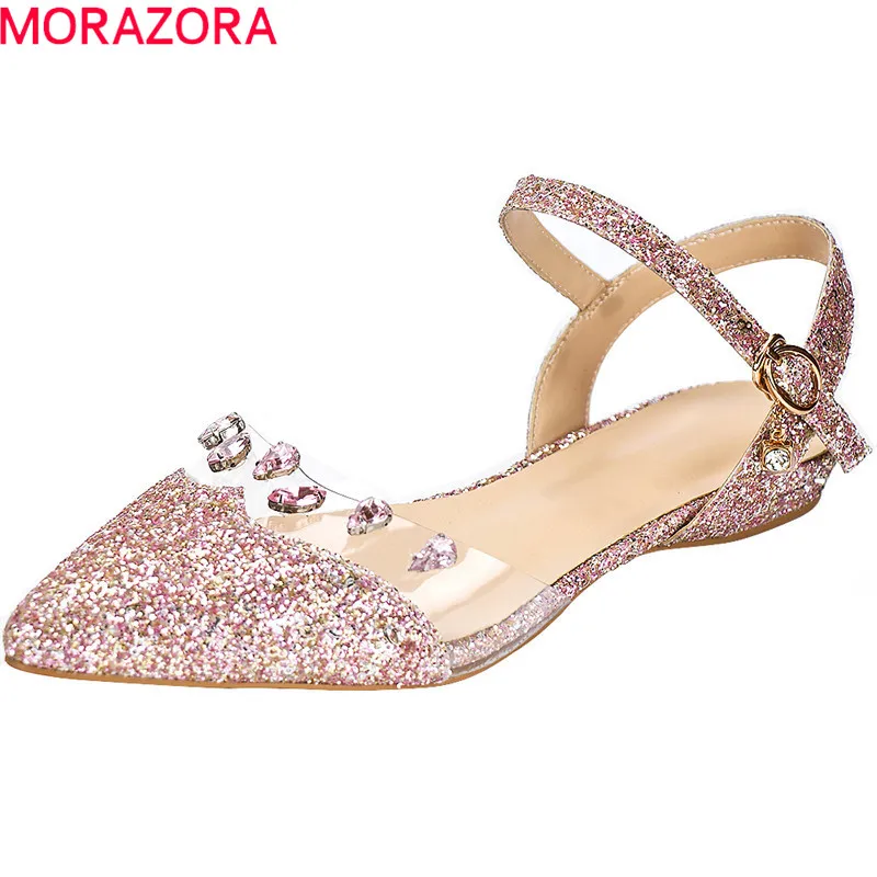 MORAZORA 2019 new arrival women sandals unique summer shoes crystal buckle flat shoes woman popular beach wedding shoes female
MORAZORA 2019 new arrival women sandals unique summer shoes crystal buckle flat shoes woman popular beach wedding shoes female