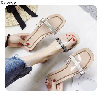 Woman sandals transparent PVC 2018 Summer slides bling bling rhinestone buckle decor flats slip-on female party single shoes
Woman sandals transparent PVC 2018 Summer slides bling bling rhinestone buckle decor flats slip-on female party single shoes