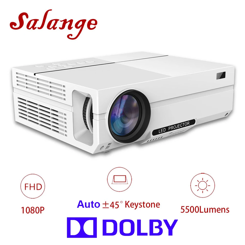 

Salange T26L FULL HD Projector 1080P,Native 1920x1080,5500 Lumens LED Projector,Home Theater,HDMI VGA USB,Movie Beamer